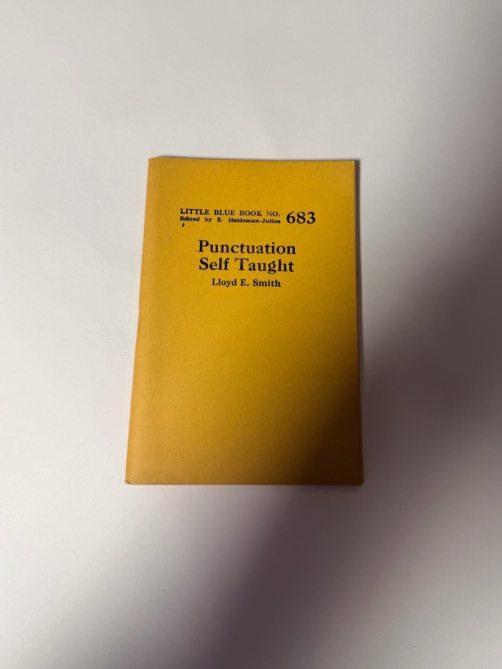 Vintage Punctuation Self Taught Booklet – Little Blue Book No. 683 – Lloyd E. Sm
